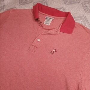 Disneyland Resort Mens M Mickey Polo Short Sleeved Shirt Coral Heathered‎ Pink